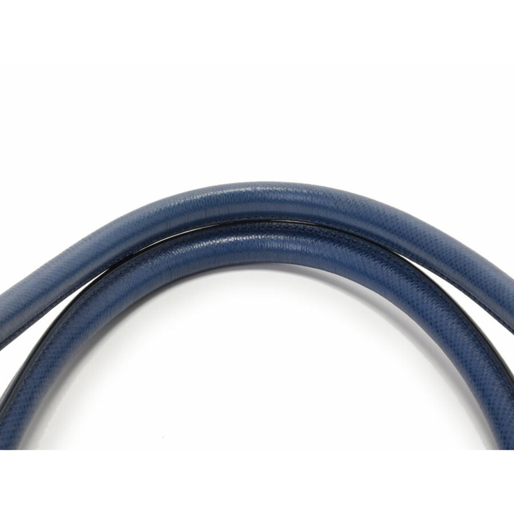 Prada bag Tote blue beige Saffiano canvas Cuir Double - Picture 4 of 11